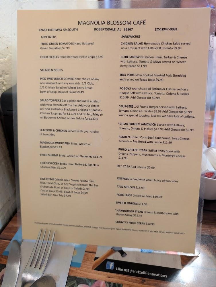 Magnolia Blossom Cafe Menu image 2