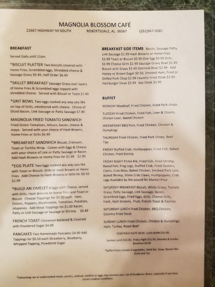 Magnolia Blossom Cafe Menu image 4